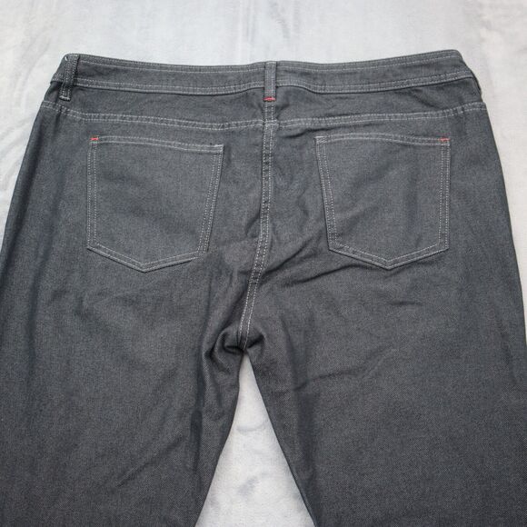 Apparel Collection Jeans Womens 16 Black Straight Mid Rise Button Denim Pants - Picture 11 of 16